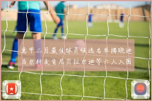 意甲二月最佳球员候选名单揭晓迪马尔科麦肯尼贝拉尔迪等六人入围